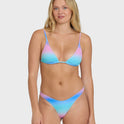Sun Fade Slide Tall Triangle Bikini Top - Ocean Spray