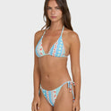 Picnic Multi Triangle Bikini Top - Dream Blue