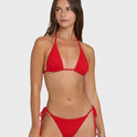 Rising Tide Remi Triangle Bikini Top - Fiesta Red