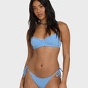 Mini Wave Check Helena Underwire Bikini Top - True Blue