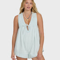 June Saltwashed Romper - Clearwater