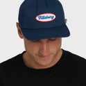 Caution Snapback Hat - Dark Denim