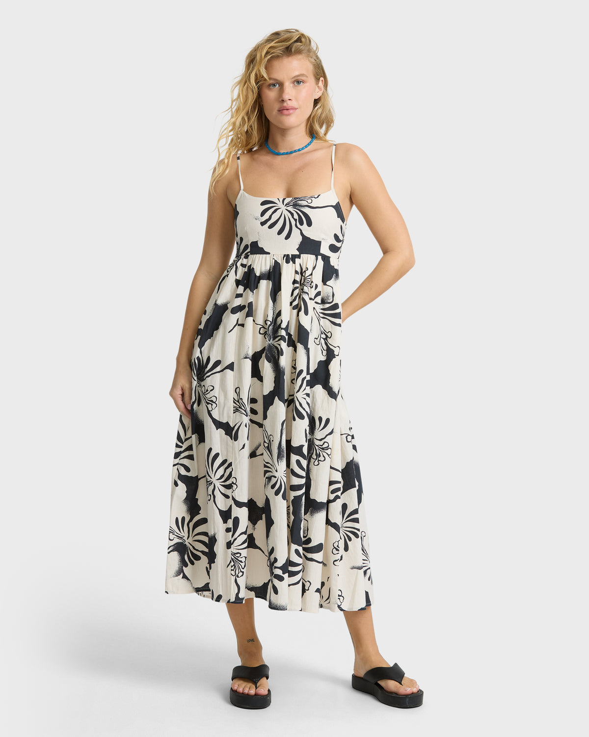 
Island Life Midi Dress - Black Sands