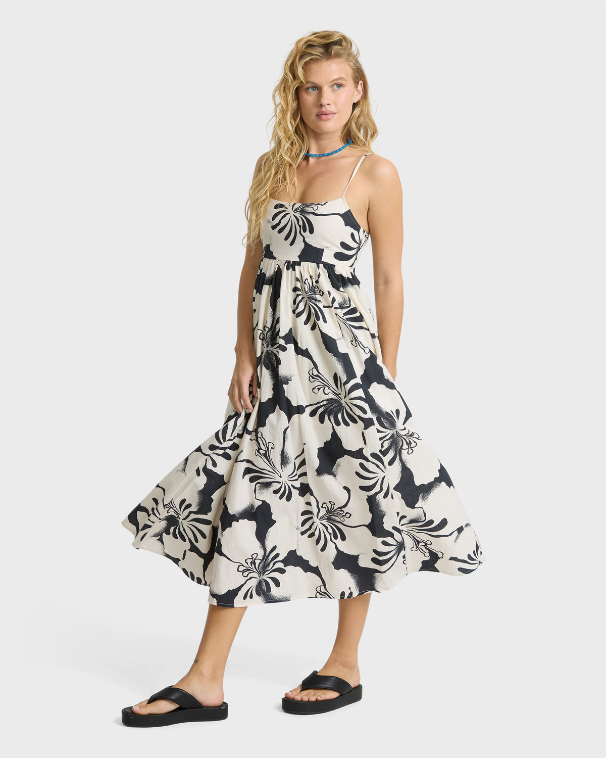 
Island Life Midi Dress - Black Sands