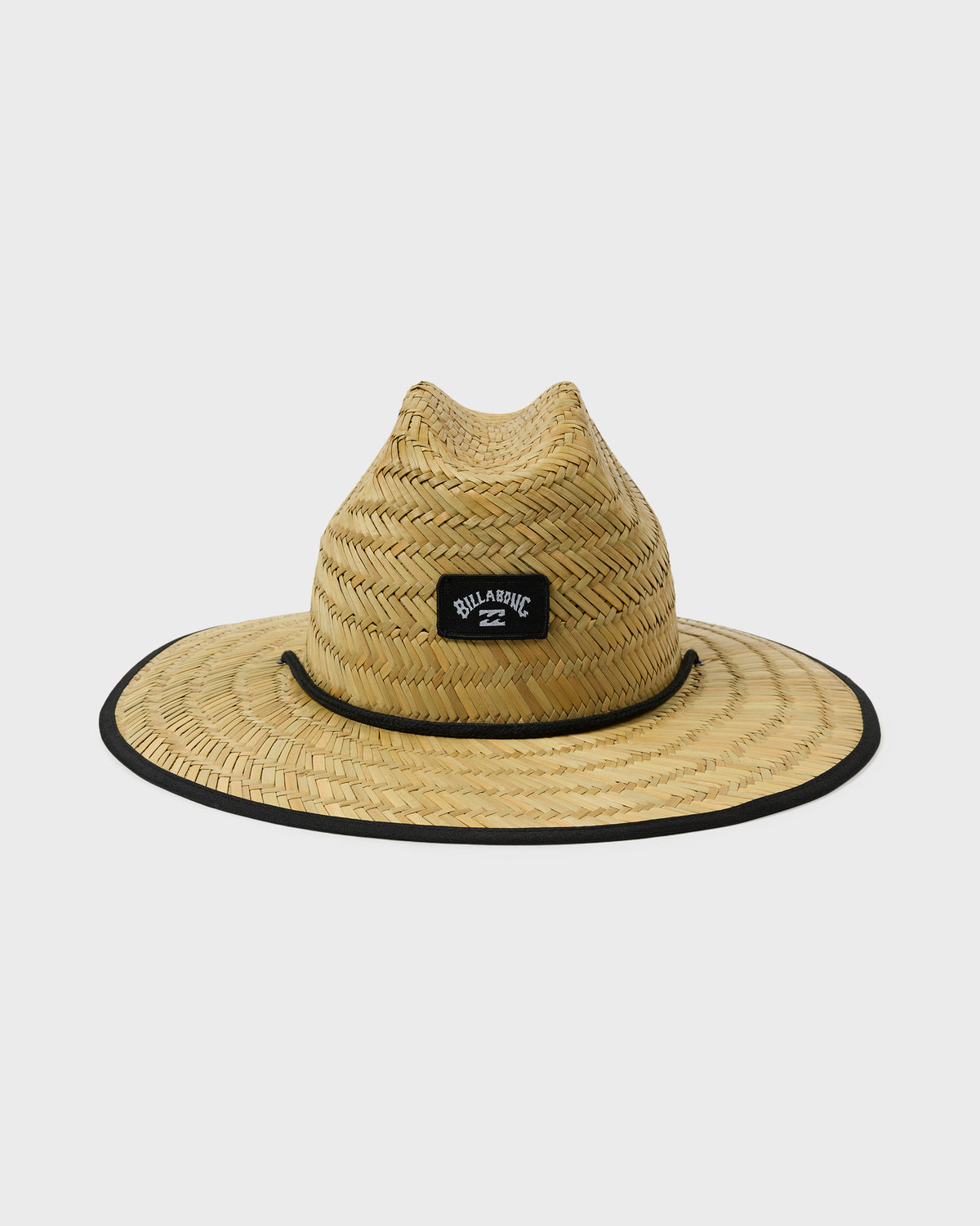 
Tides Print Straw Lifeguard Hat - Dusty Blue