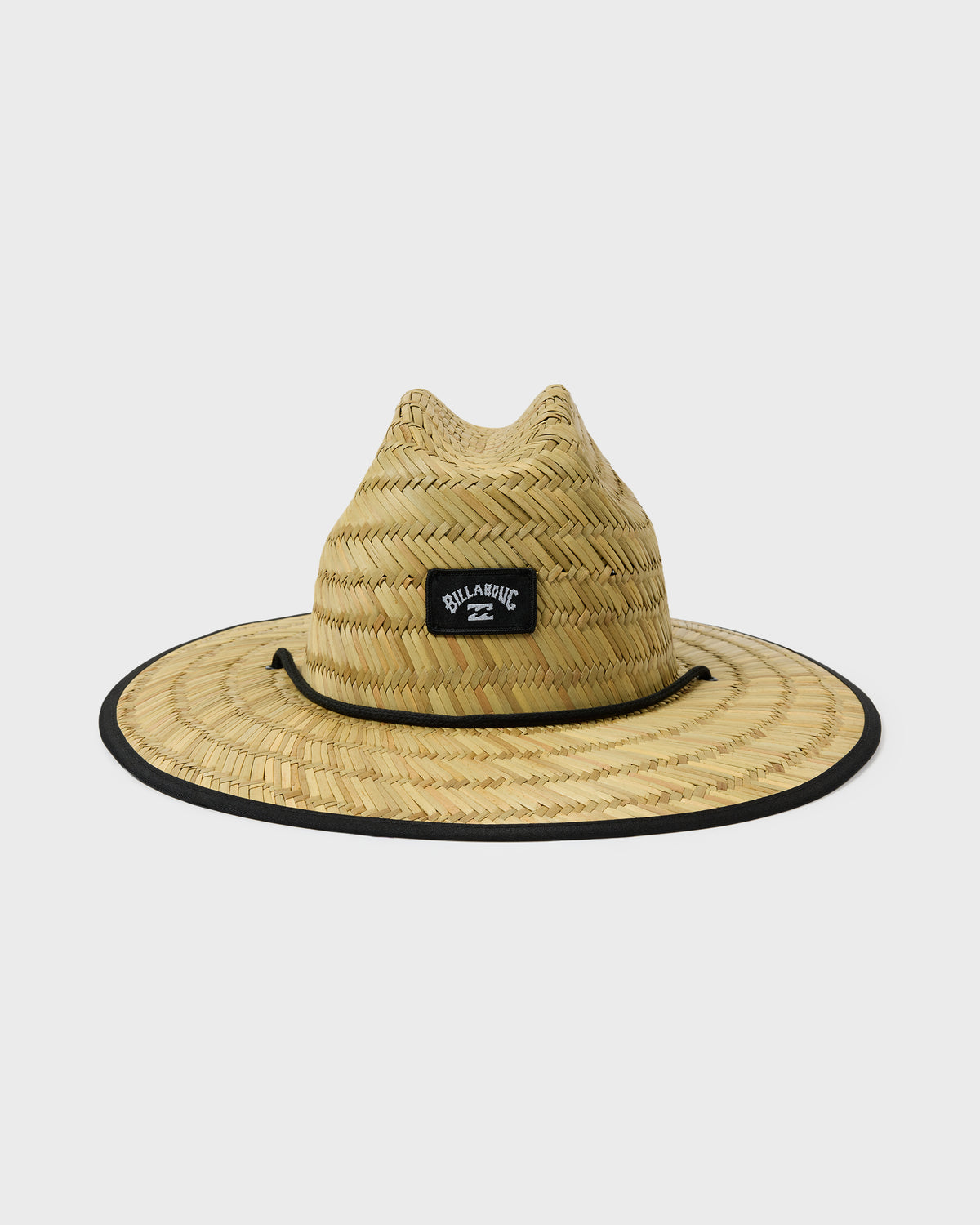 
Tides Print Straw Lifeguard Hat - Off Black