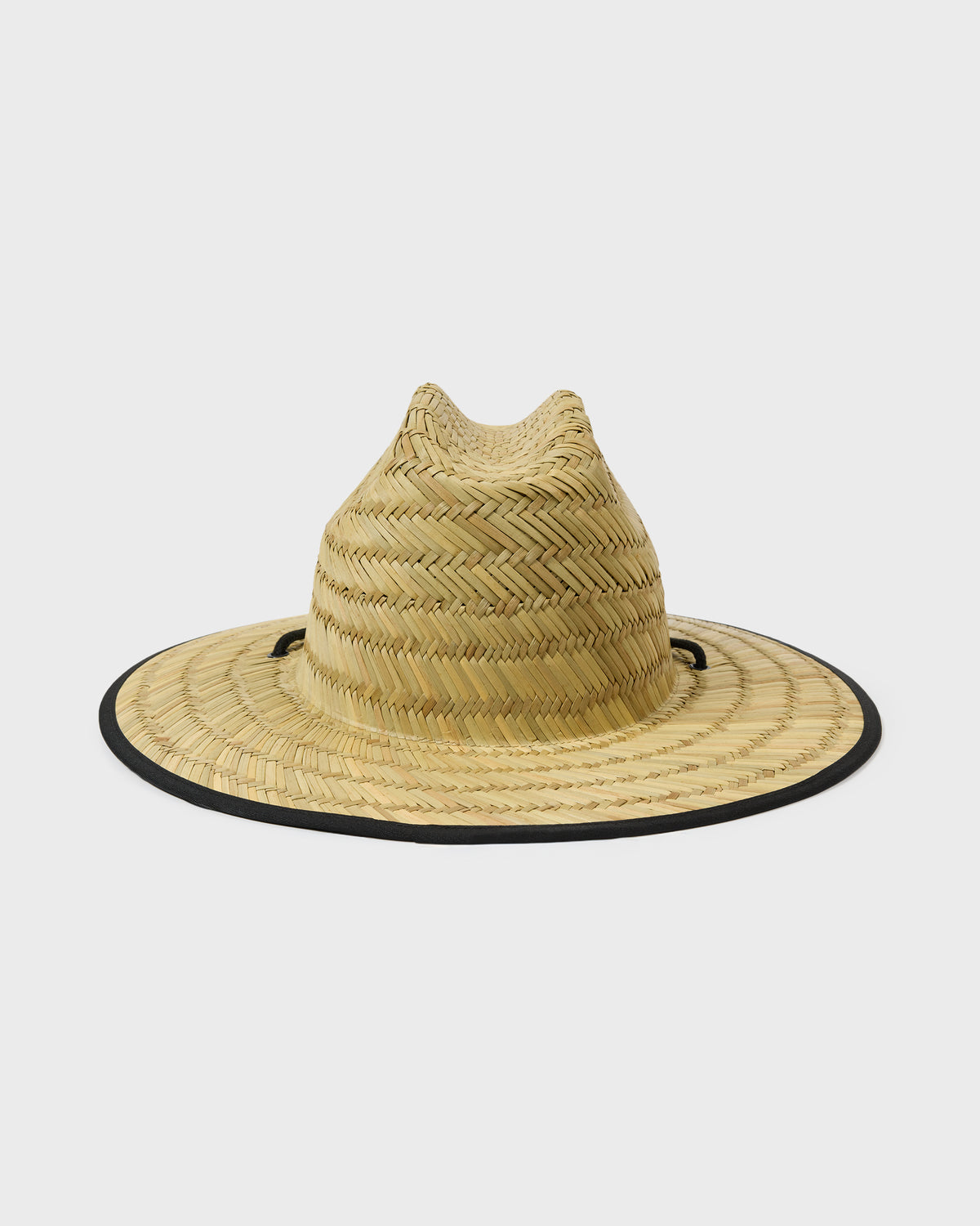 
Tides Print Straw Lifeguard Hat - Off Black