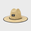 Tides Print Straw Lifeguard Hat - Peach