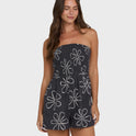 Vacay All Day Printed Romper - Black Sands