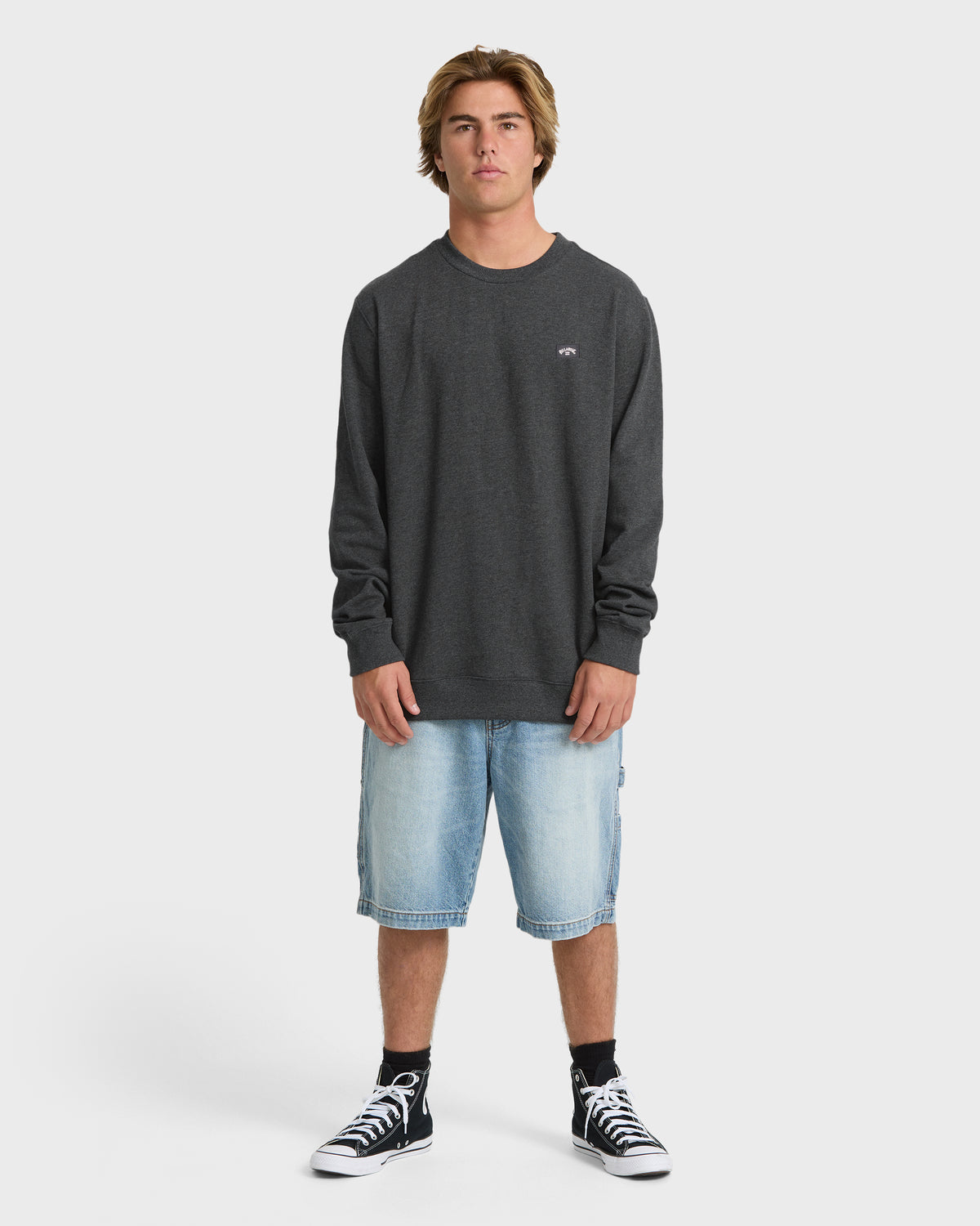 
All Day Crewneck Sweatshirt - Black Heather