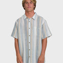 All Day Stripe Short Sleeve Shirt - Blue/White