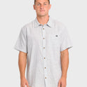 All Day Stripe Short Sleeve Woven Shirt - Off White