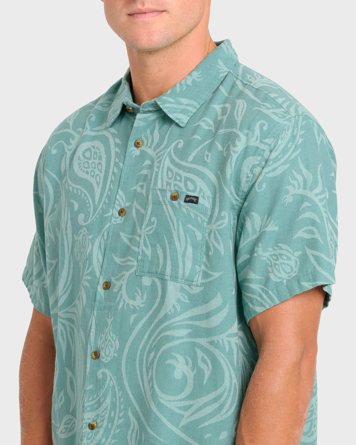 Sundays-Jacquard-Short-Sleeve-Woven-Shirt-Blue-Surf-5