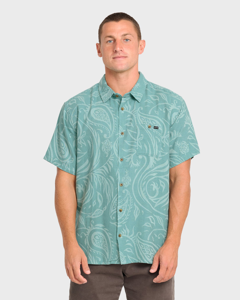 Sundays-Jacquard-Short-Sleeve-Woven-Shirt-Blue-Surf-1