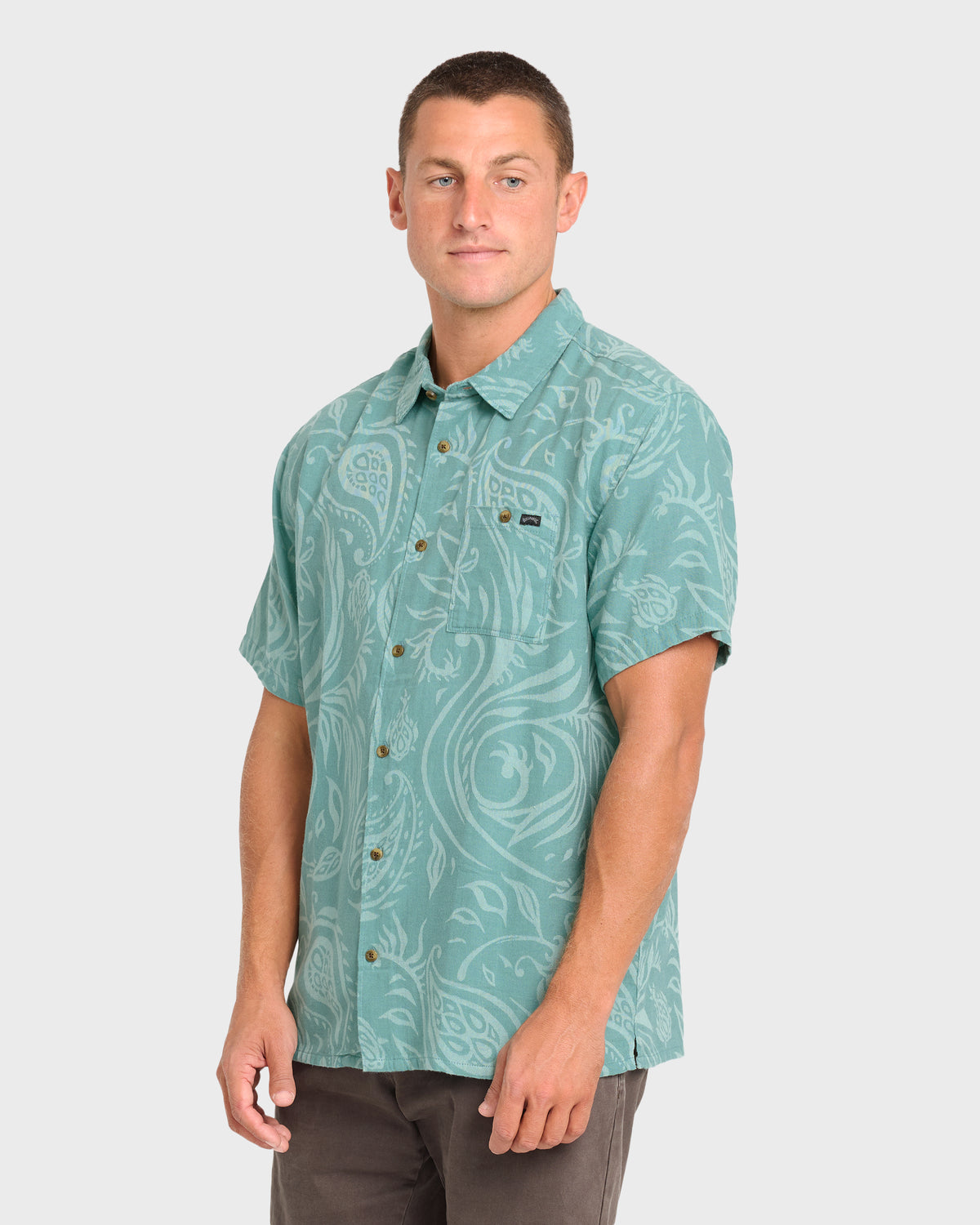 Sundays-Jacquard-Short-Sleeve-Woven-Shirt-Blue-Surf-4