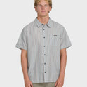 Sundays Jacquard Short Sleeve Woven Shirt - Fog Gray