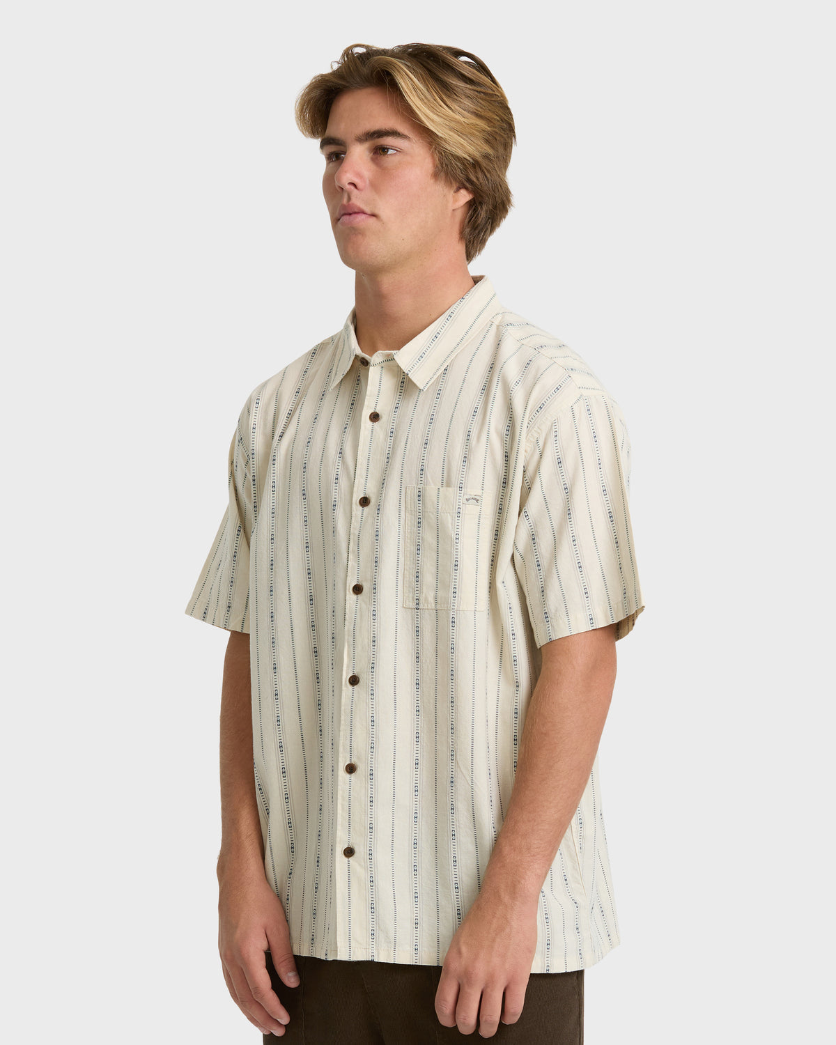
Sundays Jacquard Short Sleeve Woven Shirt - Khaki
