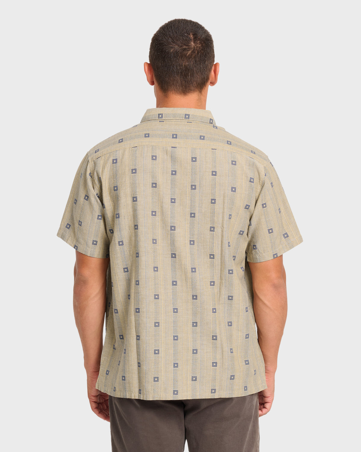 Sundays-Jacquard-Short-Sleeve-Woven-Shirt-Pale-Khaki-2