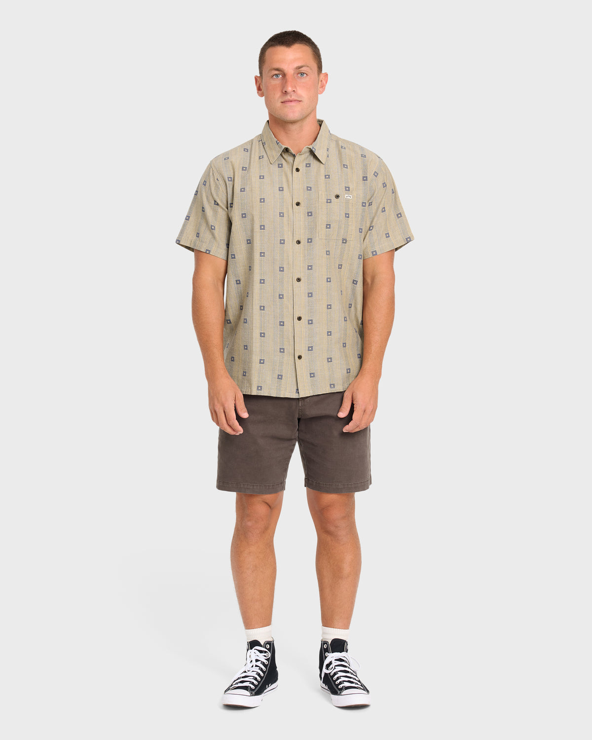 Sundays-Jacquard-Short-Sleeve-Woven-Shirt-Pale-Khaki-3