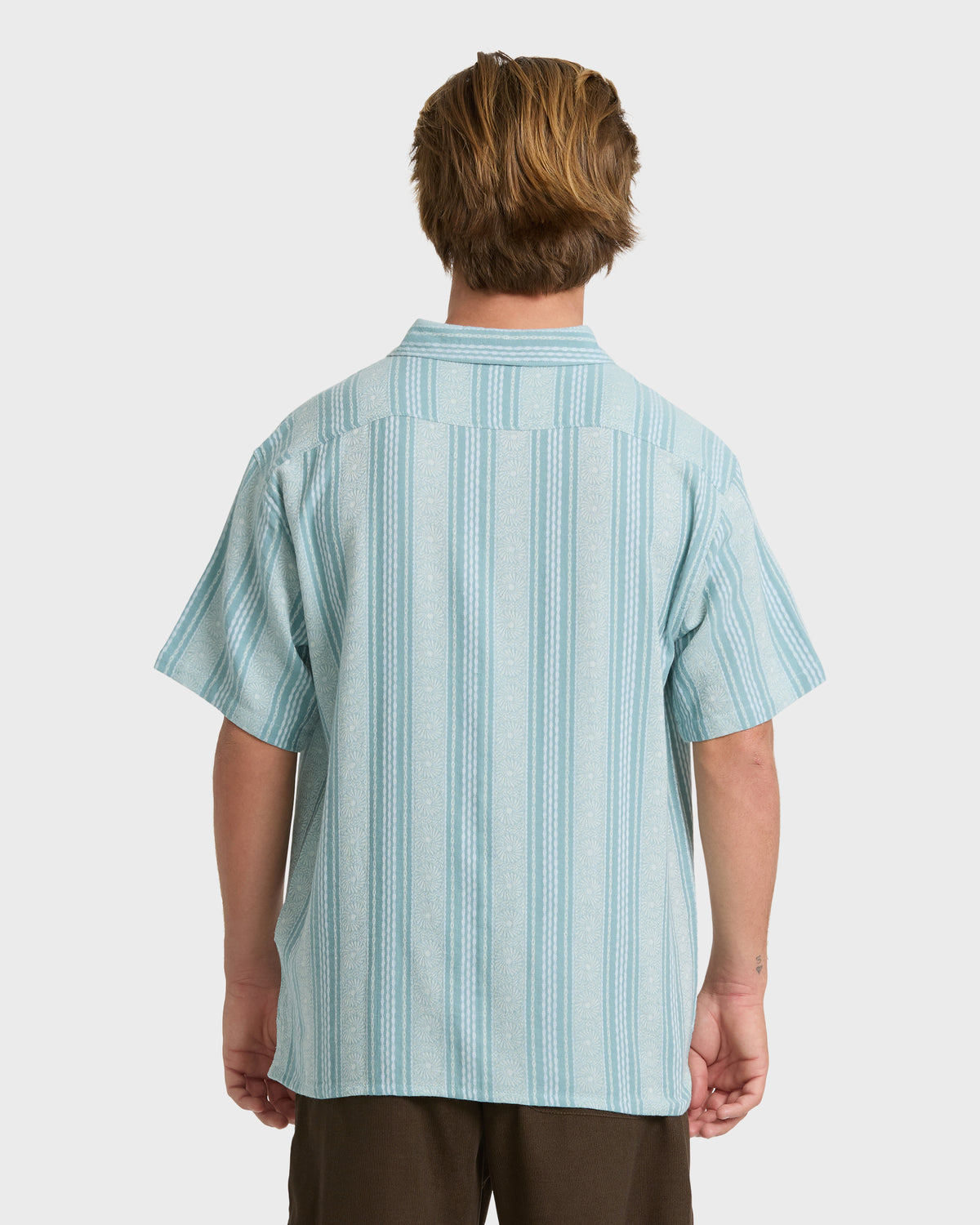 
Sundays Jacquard Short Sleeve Woven Shirt - Silt Green