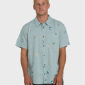Sundays Mini Short Sleeve Woven Shirt - Blue Fog