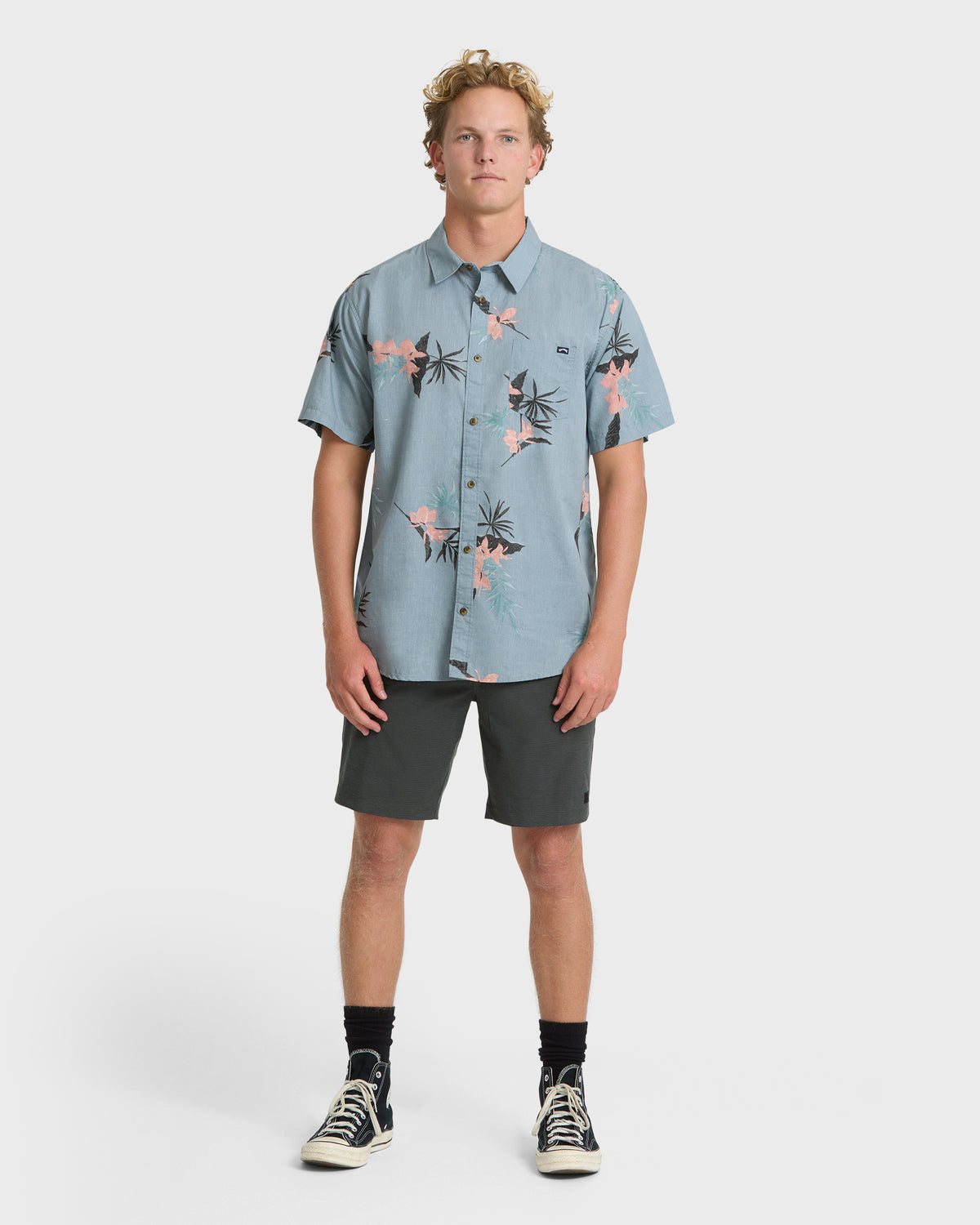 
Sundays Short Sleeve Woven Shirt - Blue Surf