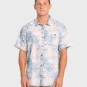 Sundays Lounge Short Sleeve Woven Shirt - Blue Haze