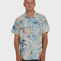 Sundays Lounge Short Sleeve Woven Shirt - Blue Horizon