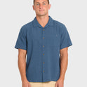 Victoria Vacay Short Sleeve Woven Shirt - China Blue