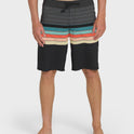All Day Stripe Pro Performance 20" Boardshorts - Black