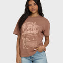 Sand To Surf Short Sleeve Knit Graphic T-Shirt - Brown Stone