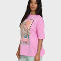 Feel The Heat Short Sleeve Knit T-Shirt - Party Pink