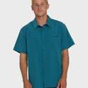 A/Div Surftrek Transit Short Sleeve Woven Shirt - Tropical Teal