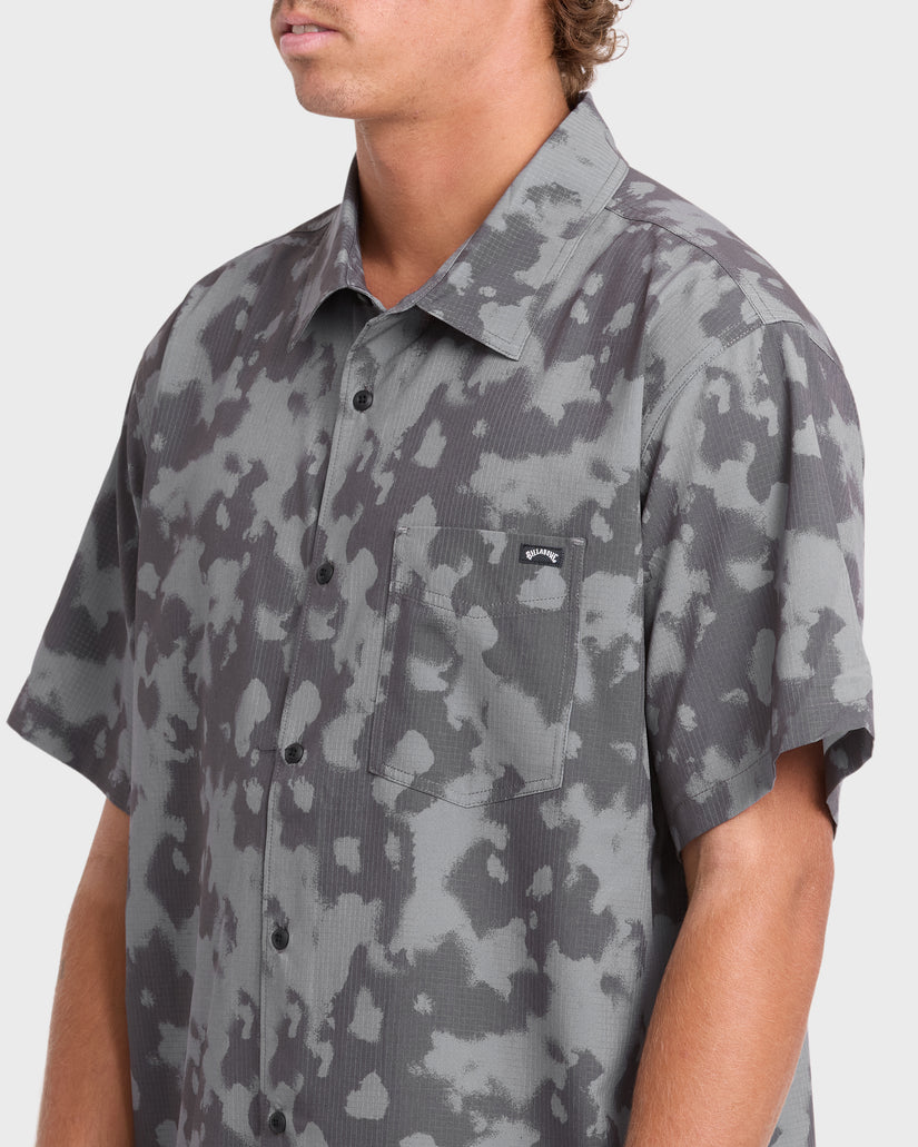 A/Div-Surftrek-Perforated-Short-Sleeve-Woven-Shirt-Black-5