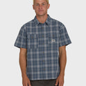 Bad Dog Short Sleeve Woven Shirt - Dark Denim