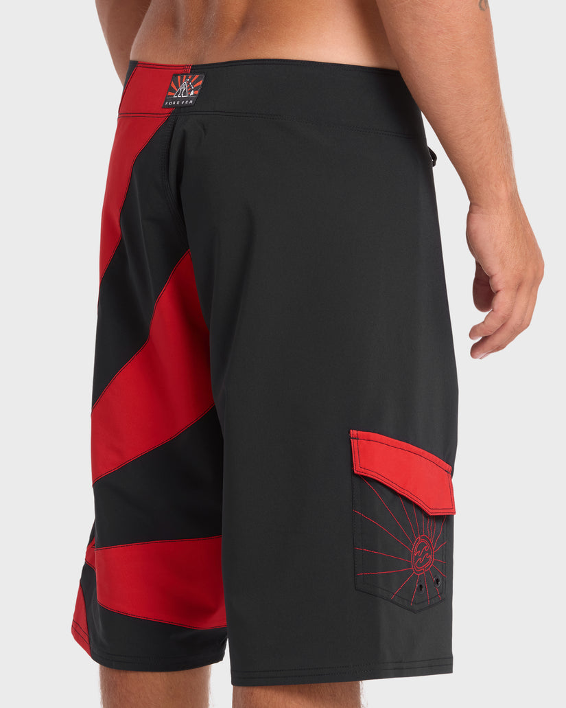 A.I.-Rising-Sun-Pro-22"-Boardshorts-Black/Red-5