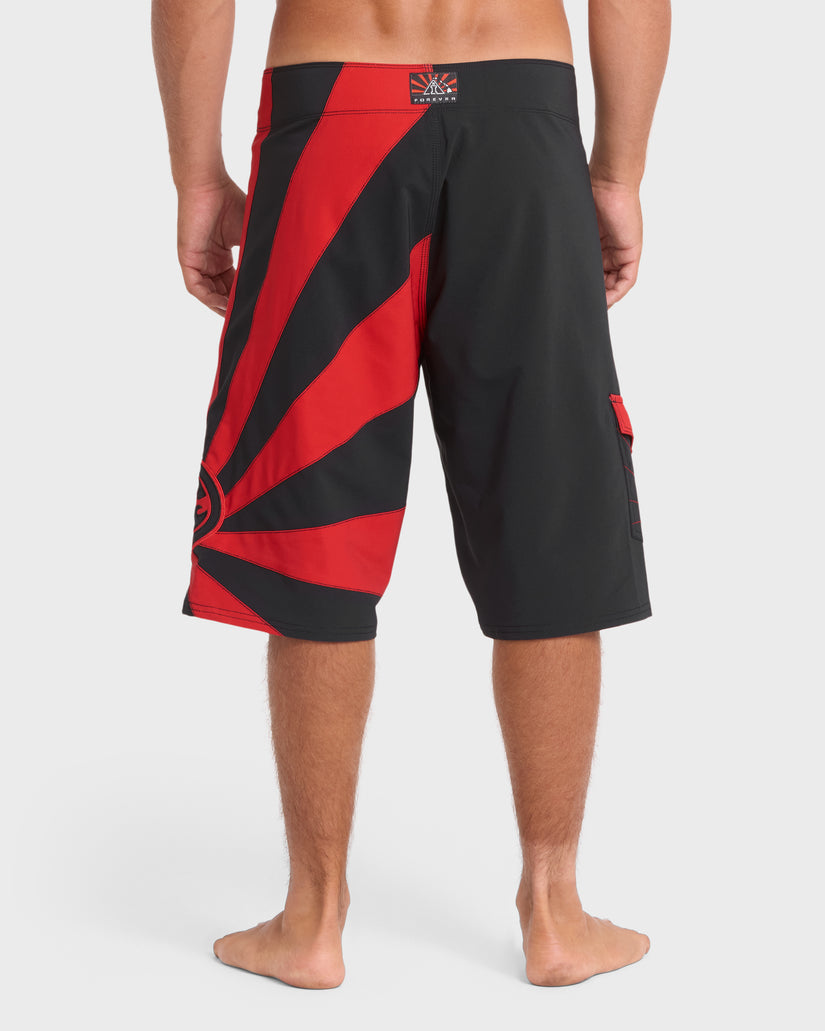 A.I.-Rising-Sun-Pro-22"-Boardshorts-Black/Red-2