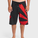 A.I. Rising Sun Pro 22" Boardshorts - Black/Red