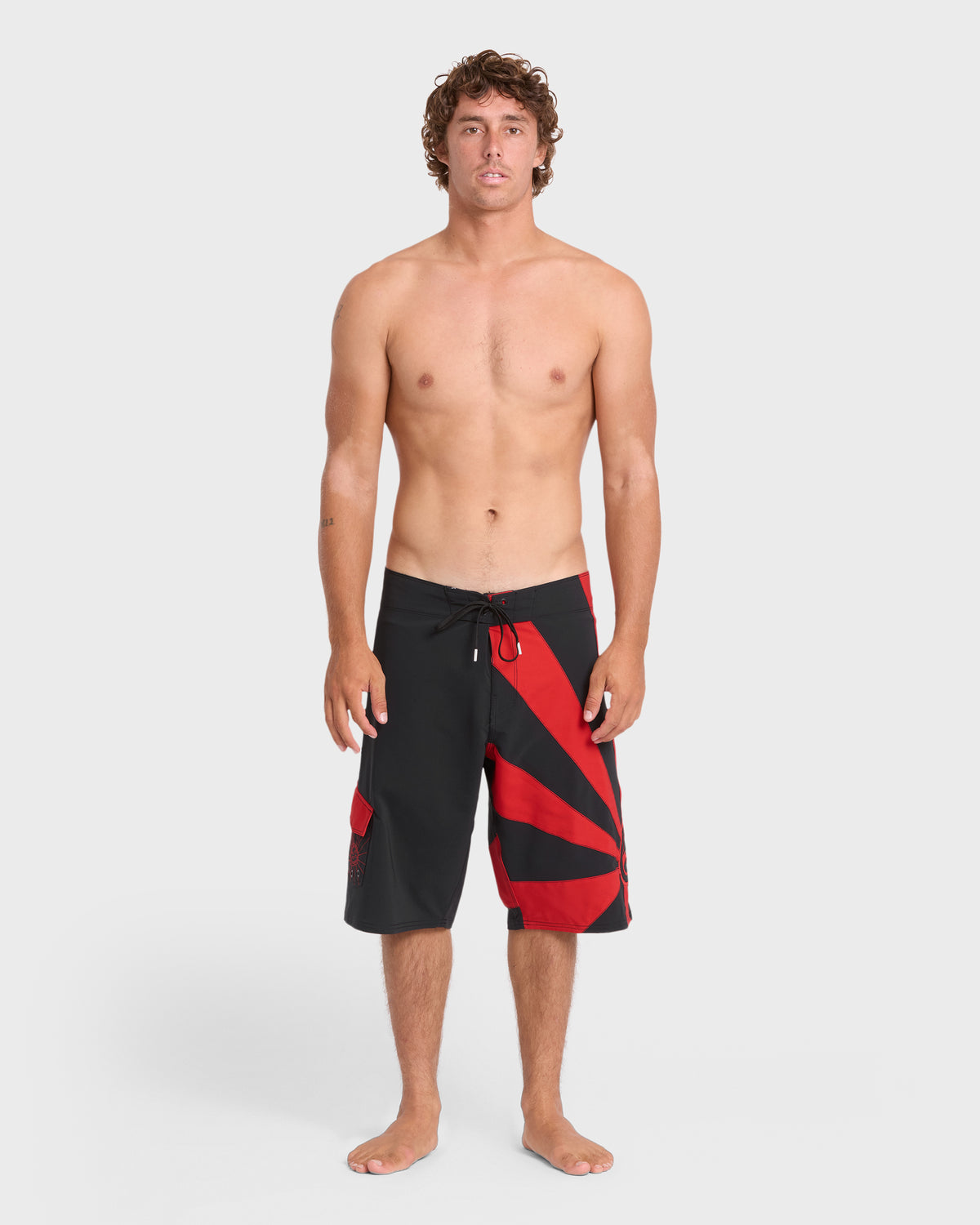 A.I.-Rising-Sun-Pro-22"-Boardshorts-Black/Red-3