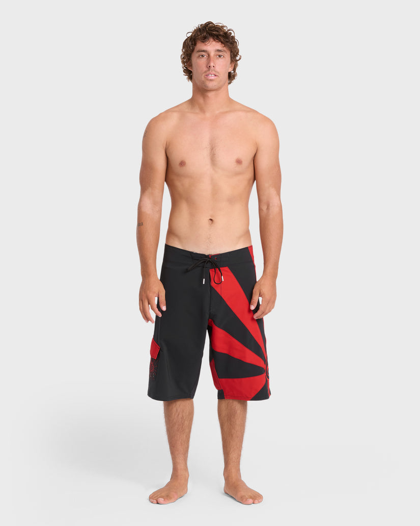 A.I.-Rising-Sun-Pro-22"-Boardshorts-Black/Red-3