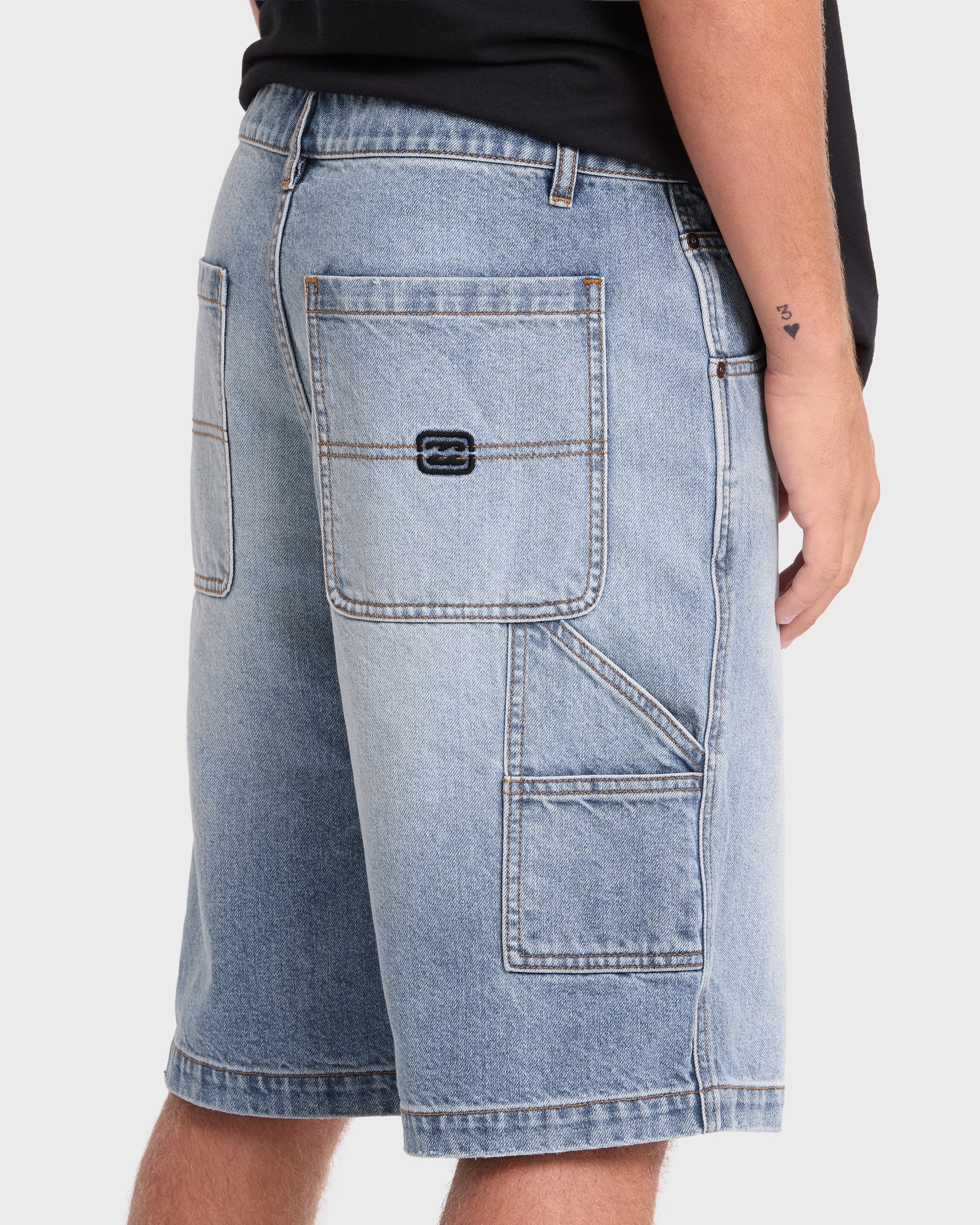Bad Dog Workwear Denim Shorts - Bleached Blue Wash – Billabong