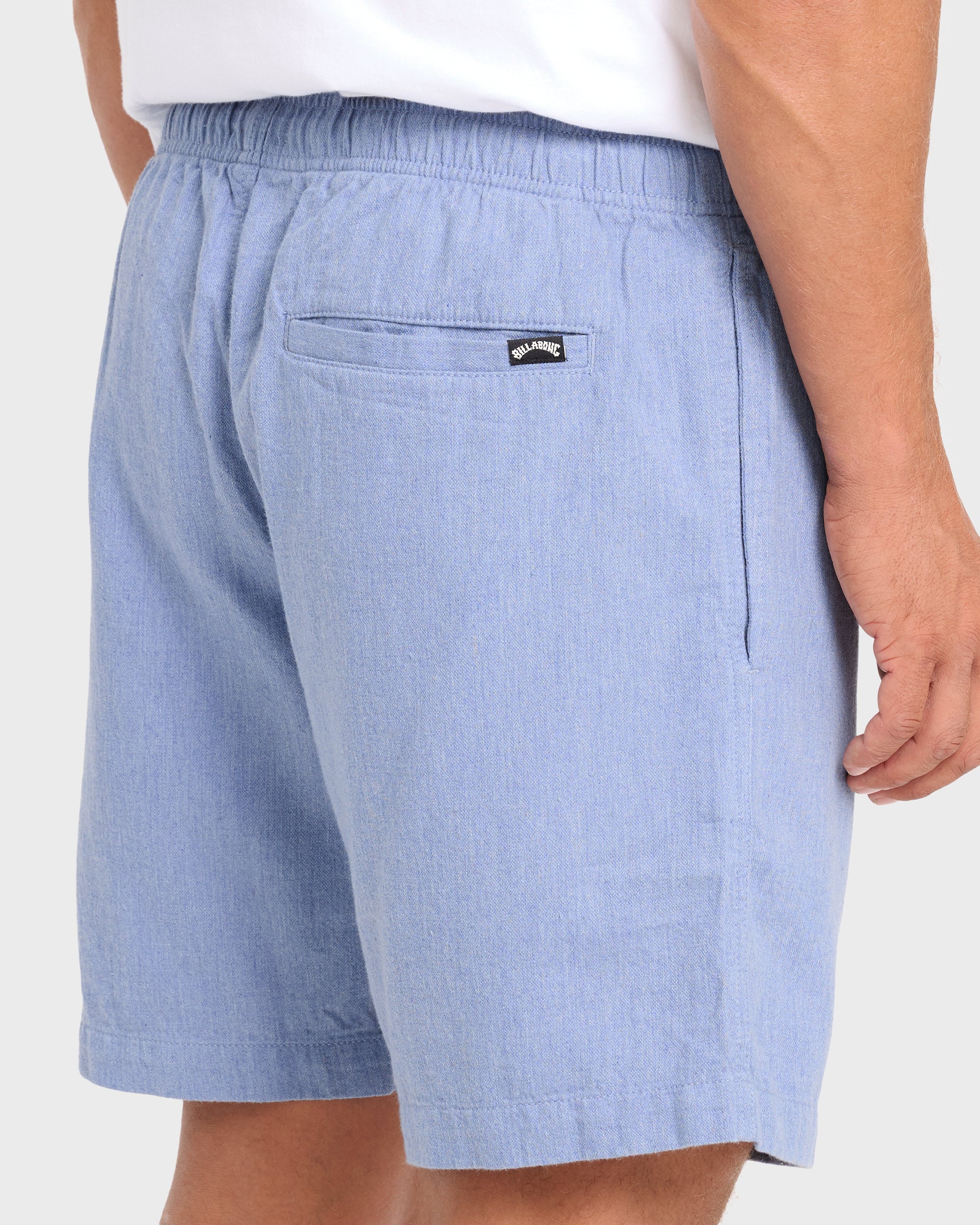 San O Layback Linen Shorts - Blue Heather | Billabong