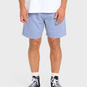 San O Layback Linen Shorts - Blue Heather