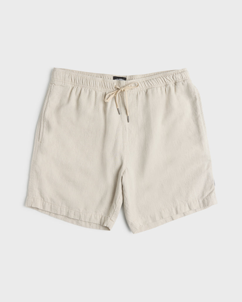 San-O-Layback-16"-Linen-Shorts-Oatmeal-Heather-6
