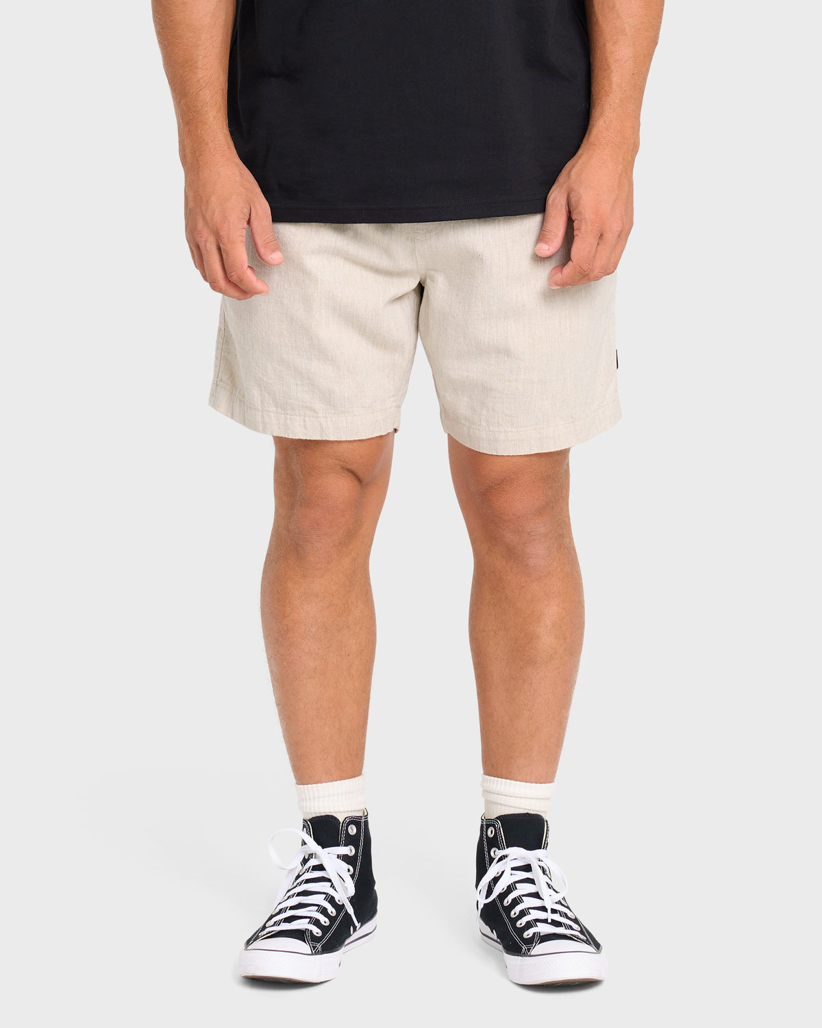 San-O-Layback-16"-Linen-Shorts-Oatmeal-Heather-1