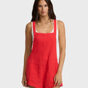 Beach Crush Romper - Fiesta Red