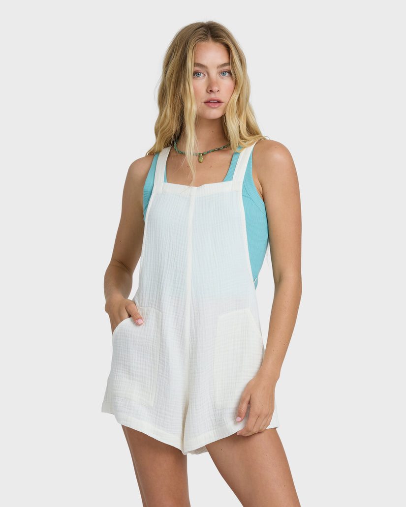 Beach Crush Romper - Salt Crystal