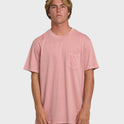 Essential Wave Washed Premium Short Sleeve Pocket Tee - Ash Rose