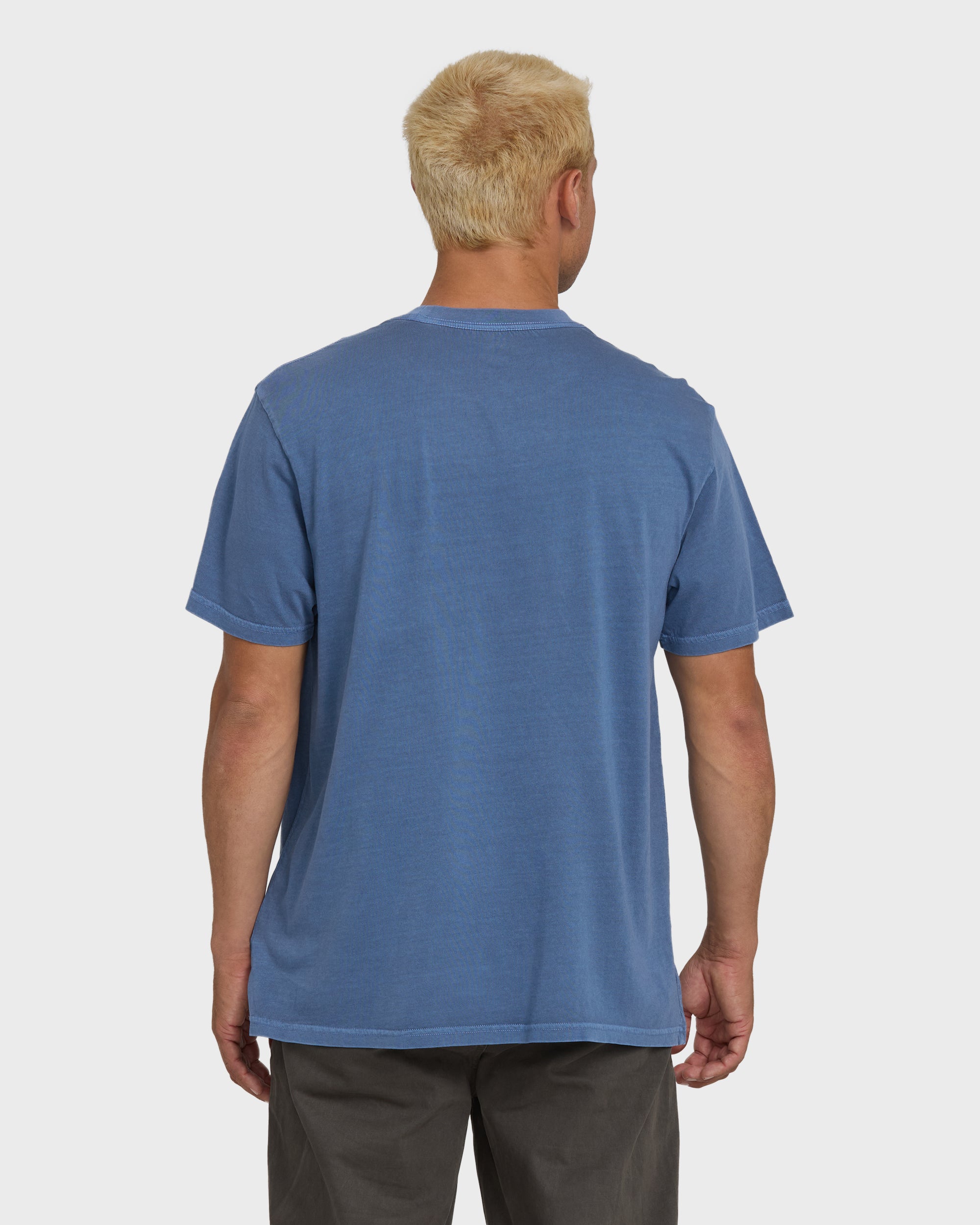 Essential Wave Washed Premium Short Sleeve Pocket Tee - Blue