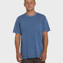 Essential Wave Washed Premium Short Sleeve Pocket Tee - Blue Horizon